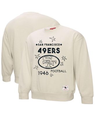 Mitchell & Ness - Women's Cream San Francisco 49ers Shooting Stars Pullover Sweatshirt