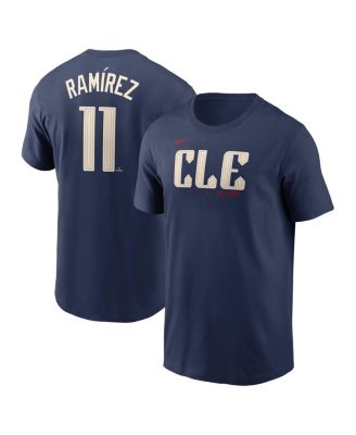 Nike - Men's Jose Ramirez&nbsp;Navy Cleveland Guardians Fuse City Connect Name Number T-Shirt