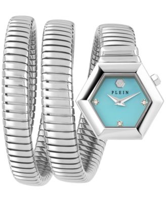 Philipp Plein - Women's Snake Hexagon Stainless Steel Wrap Bracelet Watch 28mm