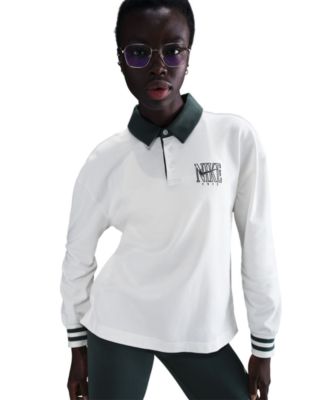 Nike - Women's  Essential Oversized Long-Sleeve Polo