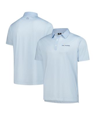 FootJoy - Men's Light Blue The Players Prodry Checker Print Lisle Polo Shirt