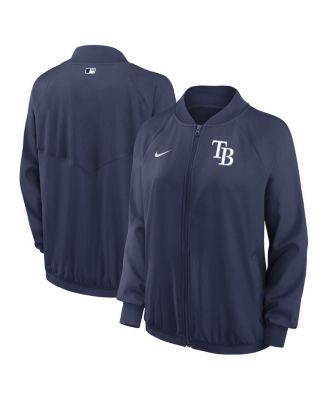 Nike - Women's Navy Tampa Bay Rays Authentic Collection Team Raglan Performance Full-Zip Jacket