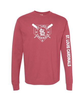 Soft As A Grape - Women's Red St. Louis Cardinals Pigment Dye Long Sleeve T-Shirt