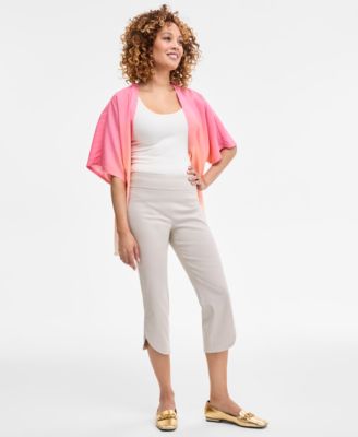 JM Collection - Women's Mid Rise Tulip-Hem Capri Pants, Exclusively at Macy's