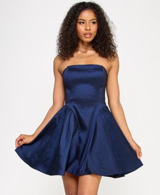 KATIA RAE - Juniors' Bow-Back Strapless Dress