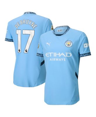 Puma - Men's Kevin De Bruyne Light Blue Manchester City 2024/25 Home Authentic Player Jersey