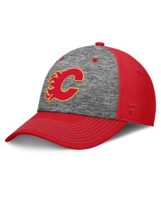 Fanatics - Men's Gray/Red Calgary Flames Fundamental Top Shelf 2-Tone Flex Hat