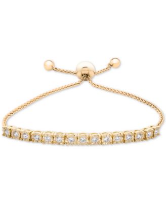Wrapped - Diamond Slider Bolo Bracelet (1/2 ct. t.w.) in Sterling Silver, 14k Yellow Gold Over Silver, and 14k Rose Gold Over Silver