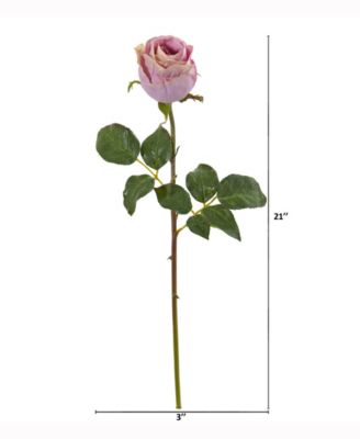 Nearly Natural - 21in. Rose Bud Artificial Flower Set of 6