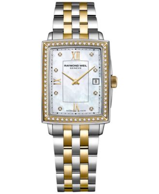 Raymond Weil - Women's Swiss Toccata Diamond (1/5 ct. t.w.) Two-Tone Stainless Steel Bracelet Watch 22.6x28.1mm