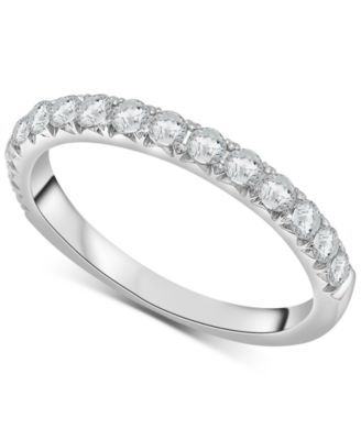 Macy's - Diamond Half Circle Wedding Band (1/2 ct. t.w.) in Platinum