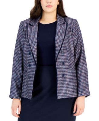 Tahari ASL - Plus Size Faux-Double-Breasted Blazer