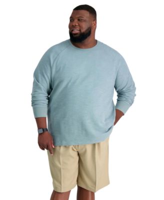 Haggar - Men's Big & Tall Cool 18 PRO&reg; Classic-Fit Stretch Pleated 9.5" Shorts