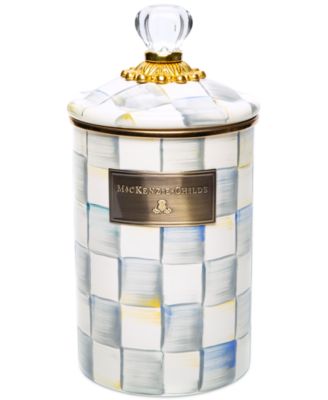 Mackenzie-Childs - Sterling Check Enameled Steel Large Canister