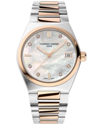Frederique Constant - Women's Swiss Highlife Diamond (0.04 ct. t.w.) Two-Tone Stainless Steel Bracelet Watch 31mm