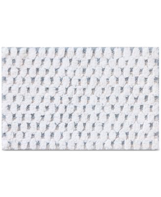Loloi - Rodi Blue Cotton Skid-Resistant Bath Rug, 20" x 32"