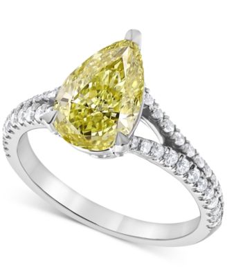 Badgley Mischka - Certified Lab Grown Diamond Solitaire Plus Pear-Shaped Engagement Ring (2-3/8 ct. t.w.) in 14k White Gold