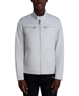 KARL LAGERFELD PARIS - Men's Lightweight Band-Collar Jacket