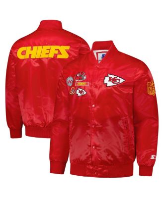 Starter - Men's Red Kansas City Chiefs Exclusive Satin Full-Snap Varsity Jacket