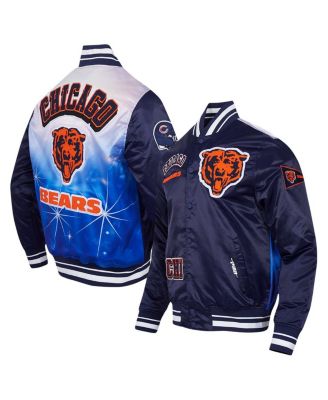 Pro Standard - Men's  Navy Chicago Bears Sublimated Satin Full-Snap Jacket