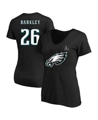 Fanatics - Women's Saquon Barkley Black Philadelphia Eagles Super Bowl LIX Plus Size Player Name Number V-neck T-Shirt