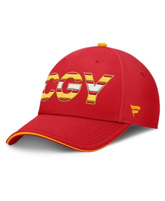 Fanatics - Men's Red/Gold Calgary Flames Authentic Pro Rink Team Code Flex Hat
