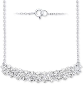 Forever Grown Diamonds - Lab Grown Diamond Cluster 18" Necklace (2 ct. t.w.)