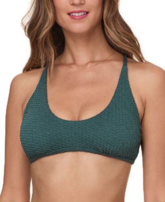 Andie - Women's The Valencia Convertible-Strap Textured Weave Bikini Top