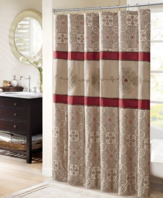 Madison Park - Donovan 72" x 72" Embroidered Shower Curtain