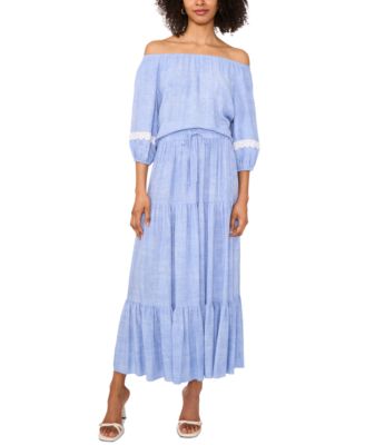 Sam & Jess - Women's Lace-Trim Off-The-Shoulder Top