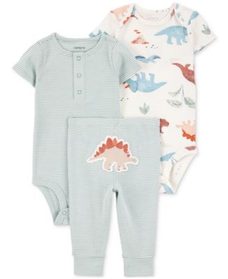 Carter's - Baby Boys 3-Pc. Cotton Dinosaur Little Character Set