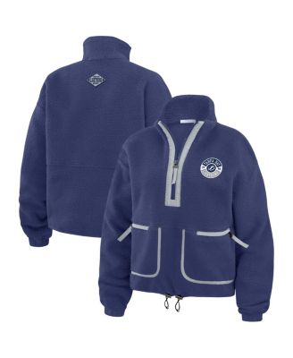 WEAR by Erin Andrews - Women's Blue Tampa Bay Lightning Polar Fleece Half-Zip Jacket