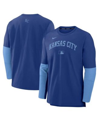 Nike - Men's Royal/Light Blue Kansas City Royals Authentic Collection Player Lightweight Performance Long Sleeve Top