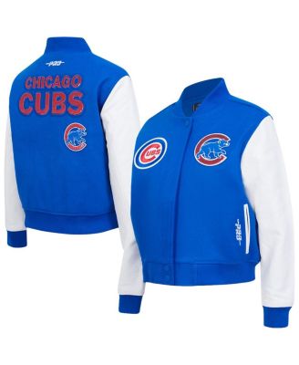 Pro Standard - Women's Royal Chicago Cubs Game Day Classics Wool Full-Zip Varsity Jacket