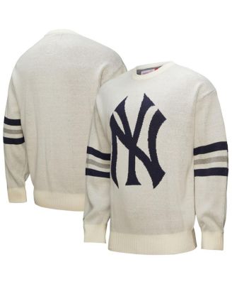 Mitchell & Ness - Men's Cream New York Yankees Retro Pullover Sweater