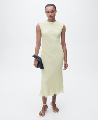 MANGO - Women's Wrinkled Effect Midi Dress