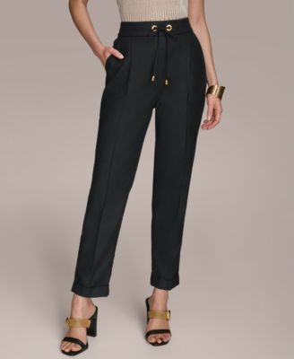 Donna Karan New York - Women's Drawstring Cuffed Ankle Pants