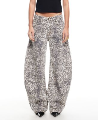 Lioness - Women's Leopard-Print Horseshoe Jeans