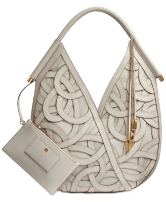 Donna Karan New York - Baldwin Woven Leather Floral Shoulder Bag