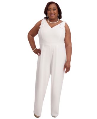 Kasper - V-Neck Bow-Strap Jumpsuit