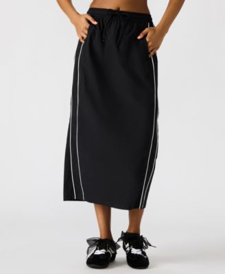 Steve Madden - Women's Danielle Drawstring-Waist Maxi Skirt