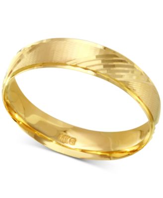 Macy's - Diagonal Textured Wedding Band in 14k Gold