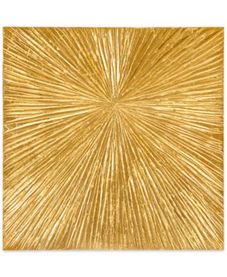 Madison Park Signature - Sunburst Gold-Tone Resin Dimensional Deco Box Wall Art