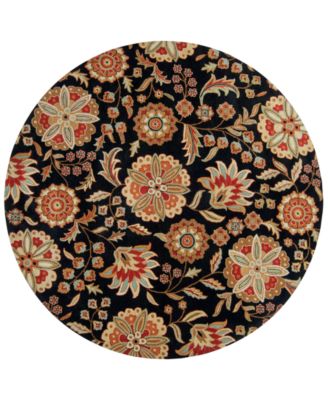 Livabliss - Athena ATH-5017 Black 8' Round Area Rug