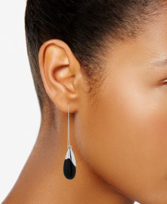 Robert Lee Morris Soho - Silver-Tone Semiprecious Bead Drop Earring