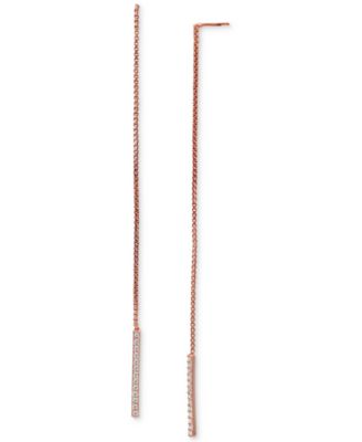 Giani Bernini - Cubic Zirconia Threader Earrings in 18k Gold-Plated Sterling Silver