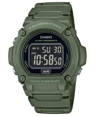 Casio - Men's Digital Green Resin Strap Watch 47mm