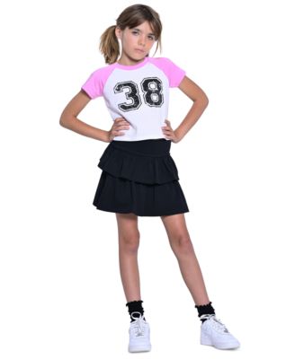 With Jules - Big Girls Tiered Knit Skirt
