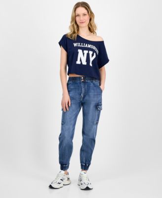 Madden Girl - Juniors' Cargo Jogger Jeans