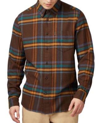Ben Sherman - Men's Regular-Fit Oversized Brushed Check Button-Down Shirt